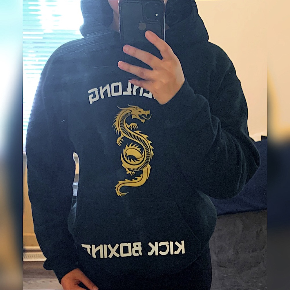 Shenlong kickboxing black hoodie